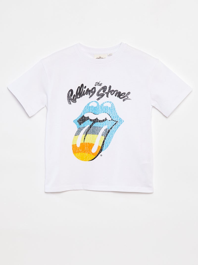 T-shirt a maniche corte 'Rolling Stones' bianco - Kiabi