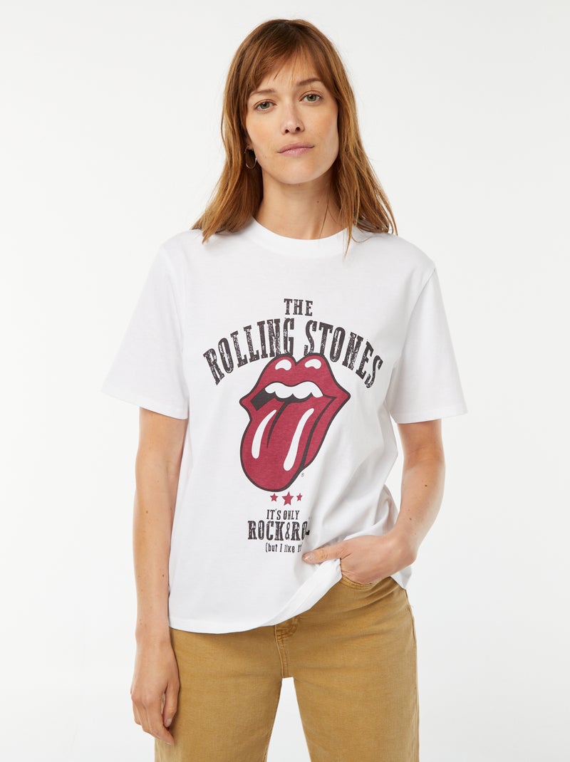 T-shirt a maniche corte 'Rolling Stones' BIANCO - Kiabi