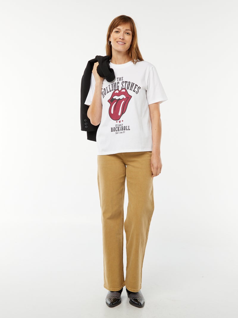 T-shirt a maniche corte 'Rolling Stones' BIANCO - Kiabi