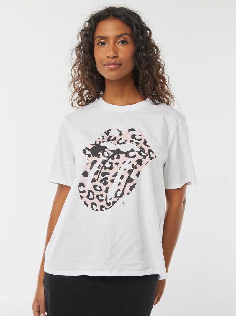 T-shirt a maniche corte 'Rolling Stones' BIANCO - Kiabi