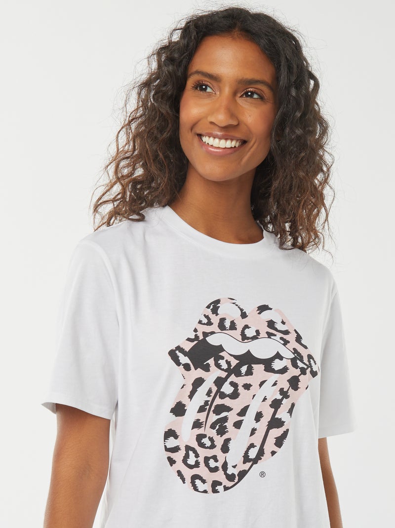 T-shirt a maniche corte 'Rolling Stones' BIANCO - Kiabi