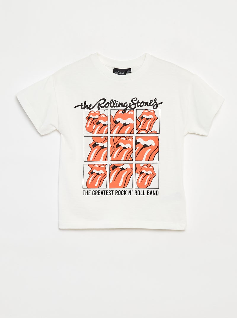 T-shirt a maniche corte 'Rolling Stones' BIANCO - Kiabi