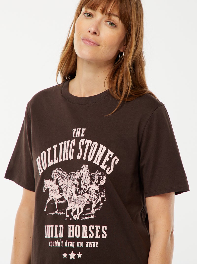T-shirt a maniche corte 'Rolling Stones' MARRONE - Kiabi