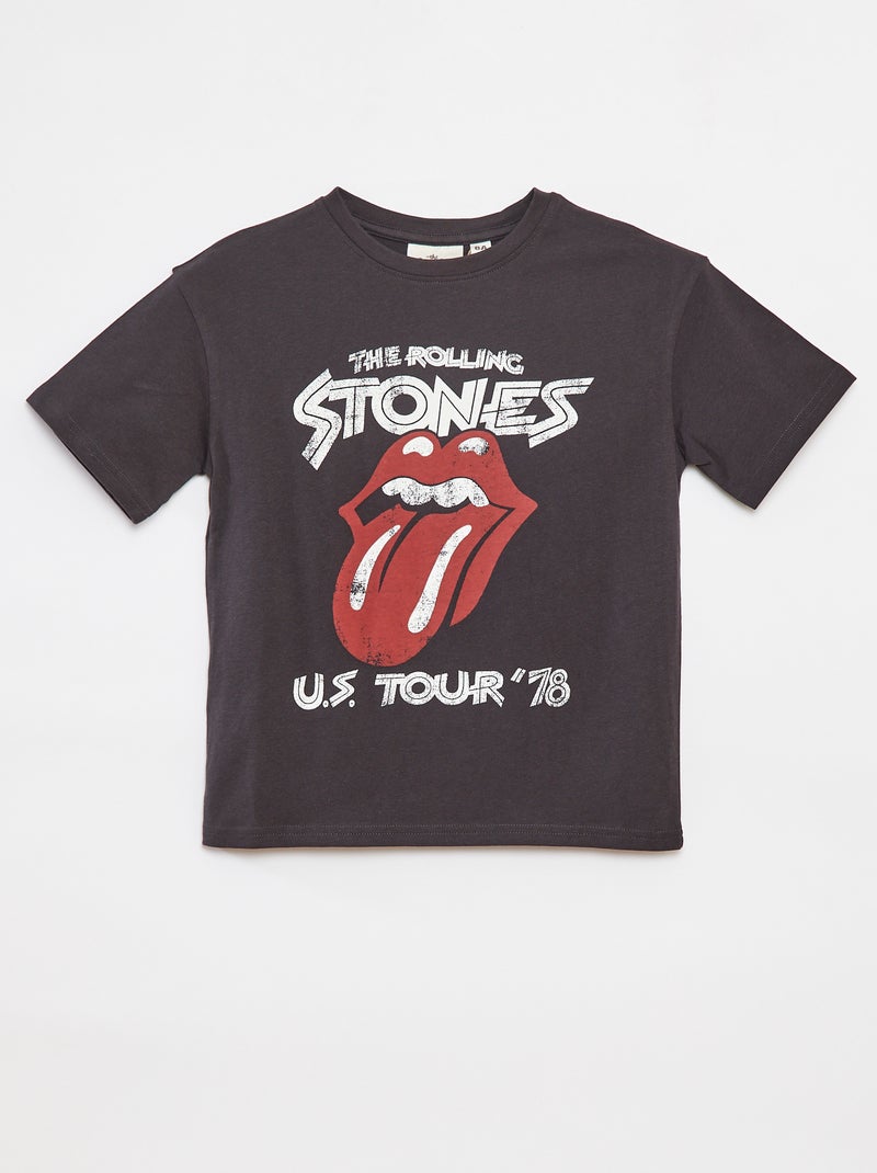 T-shirt a maniche corte 'Rolling Stones' NERO - Kiabi