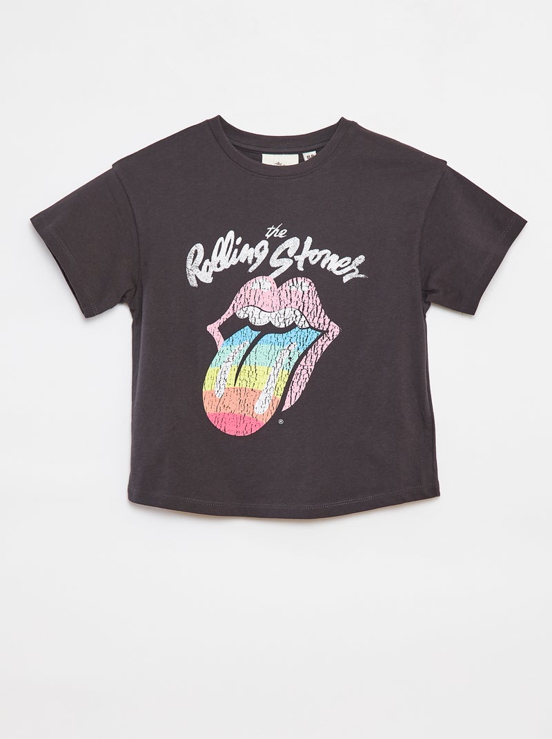 T-shirt a maniche corte 'Rolling Stones' NERO - Kiabi