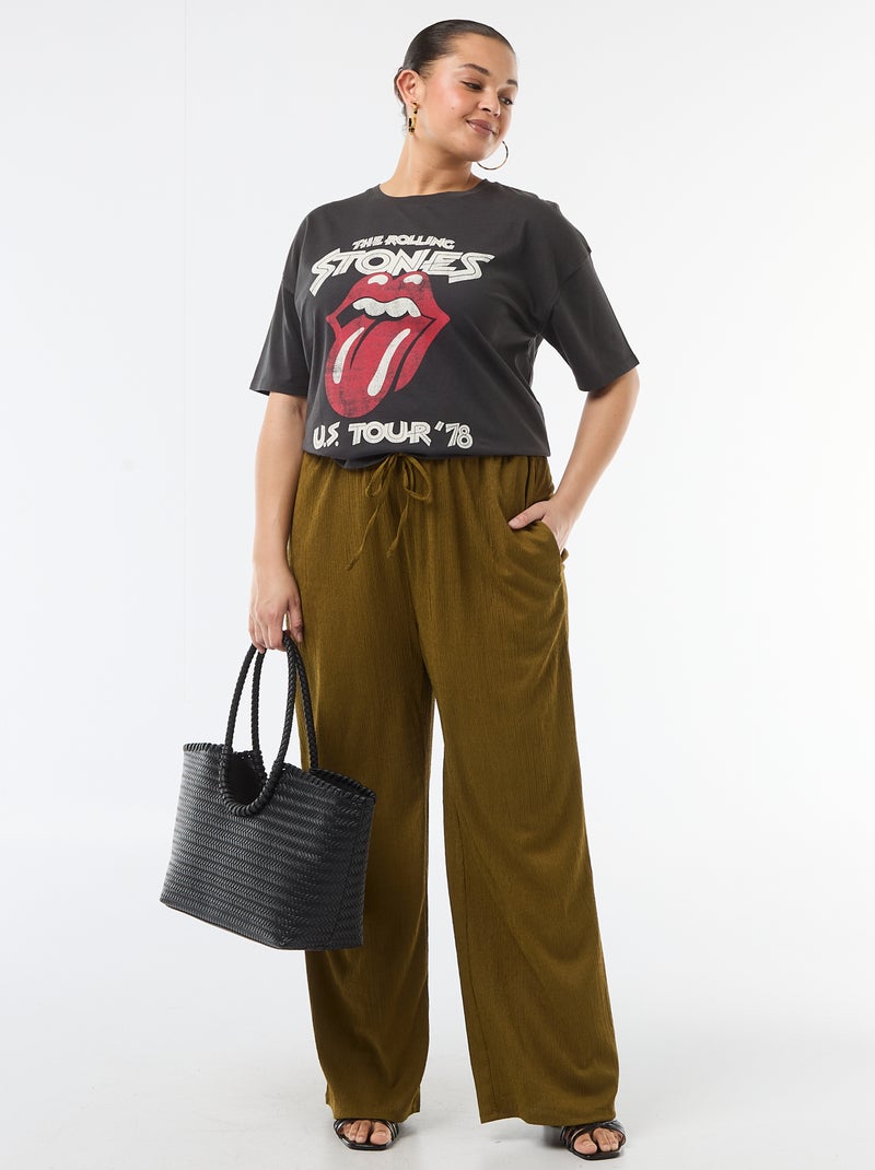 T-shirt a maniche corte 'Rolling Stones' Nero - Kiabi