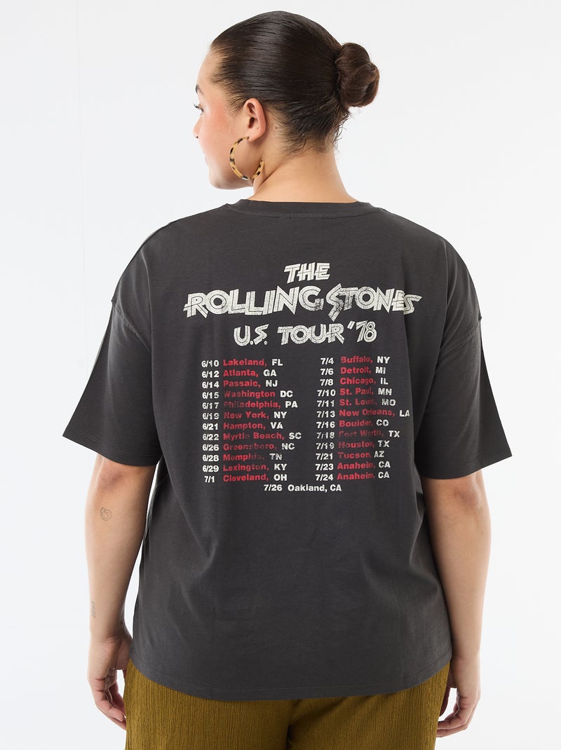T-shirt a maniche corte 'Rolling Stones' Nero - Kiabi