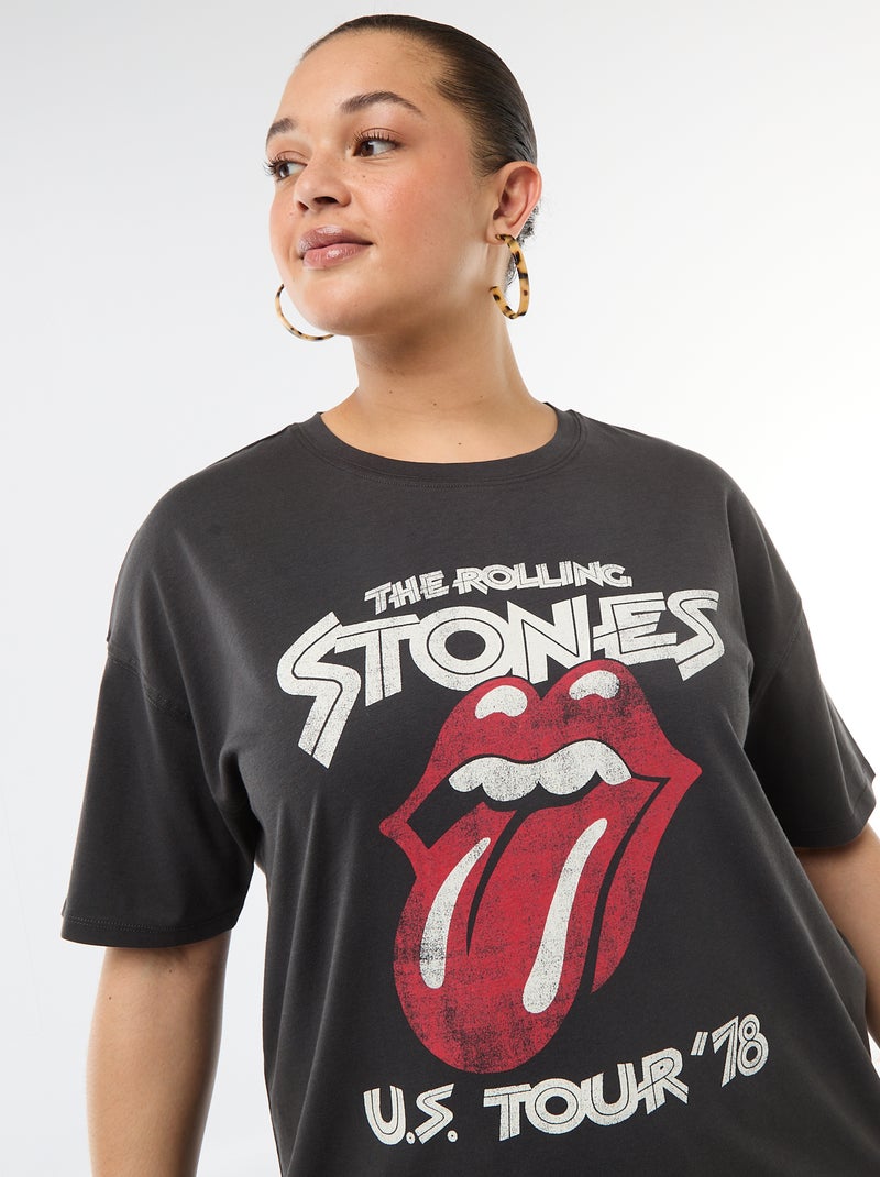 T-shirt a maniche corte 'Rolling Stones' Nero - Kiabi