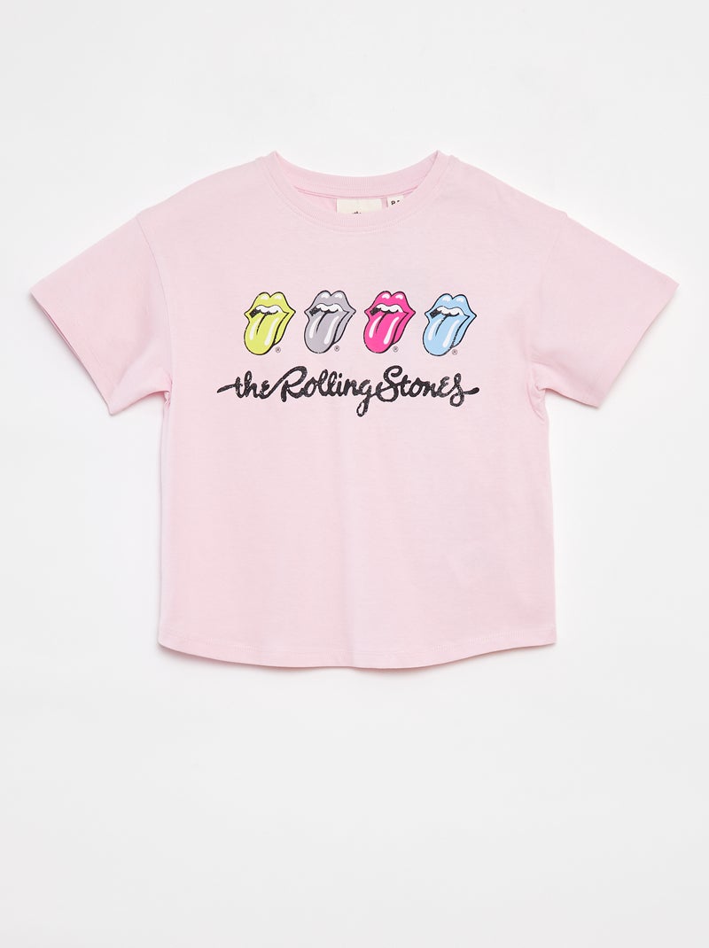 T-shirt a maniche corte 'Rolling Stones' ROSA - Kiabi