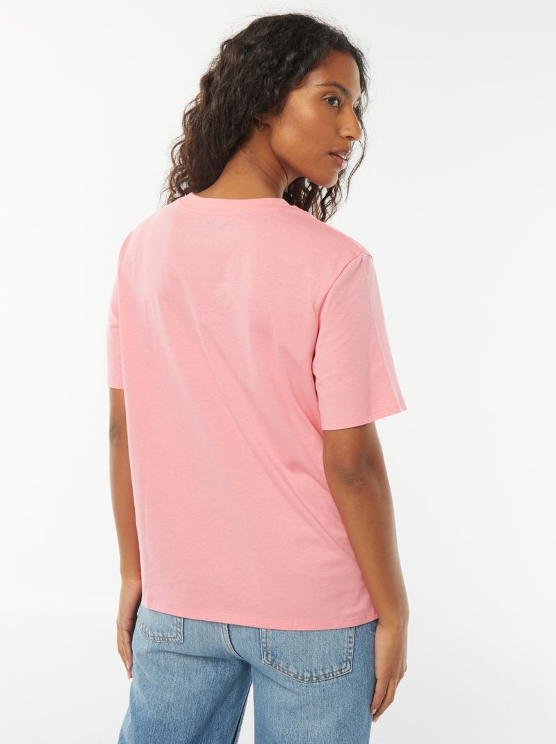 T-shirt a maniche corte 'Rolling Stones' ROSA - Kiabi