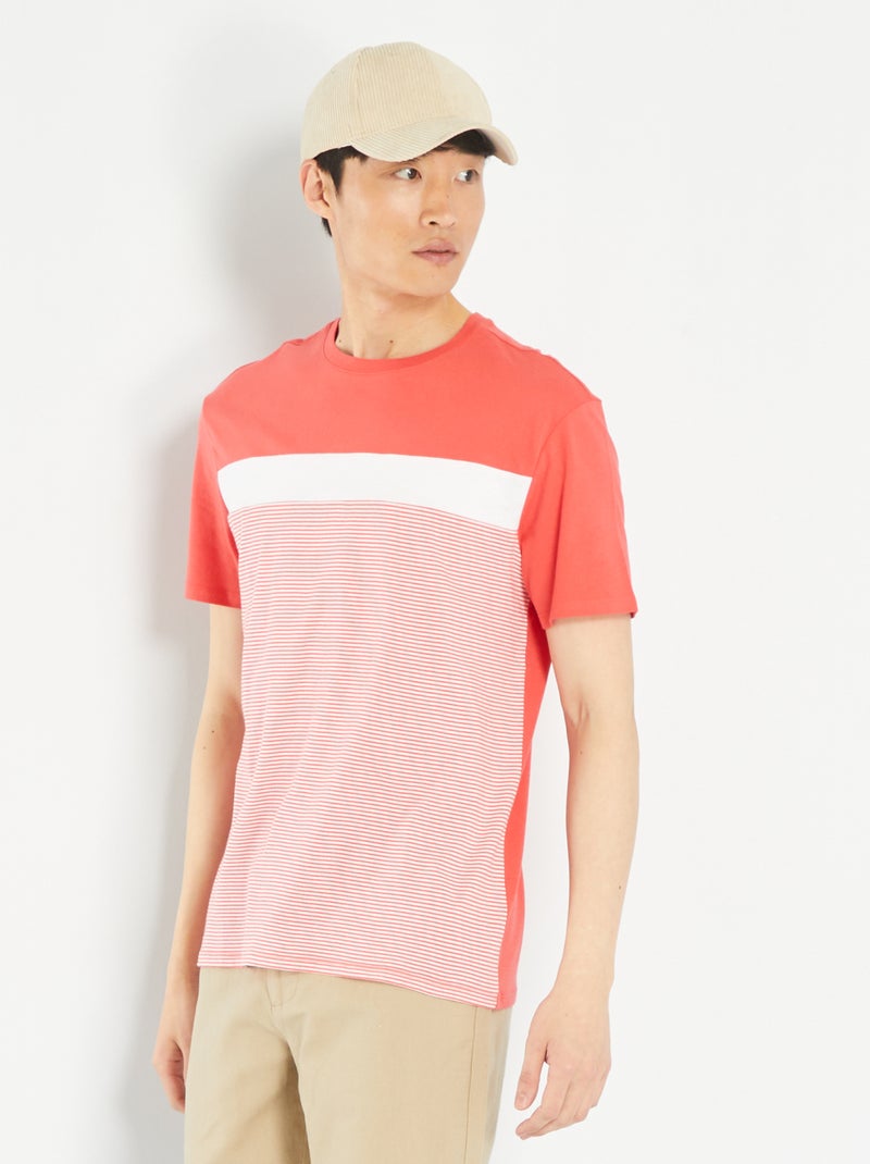 T-shirt a maniche corte Rosso - Kiabi