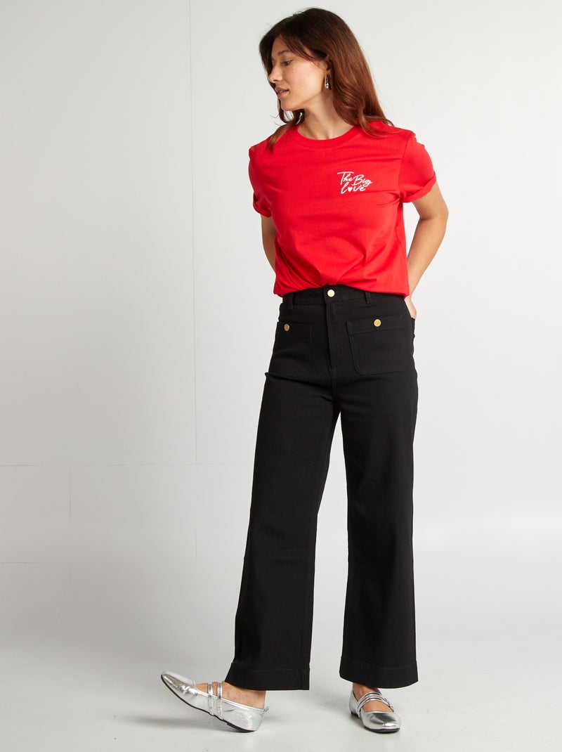 T-shirt a maniche corte ROSSO - Kiabi