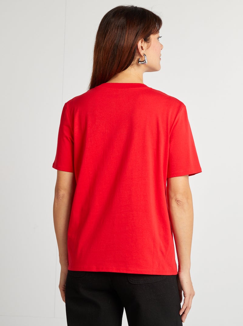 T-shirt a maniche corte ROSSO - Kiabi