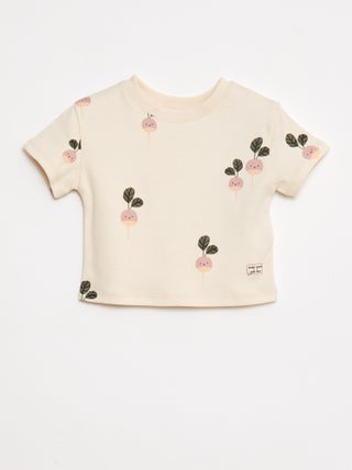 T-shirt a maniche corte stampata - cradle to cradle