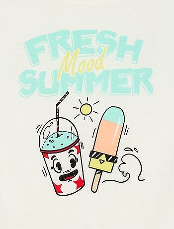 T-shirt a maniche corte con stampa