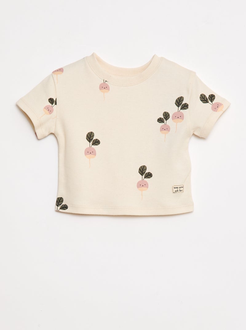 T-shirt a maniche corte stampata BIANCO - Kiabi