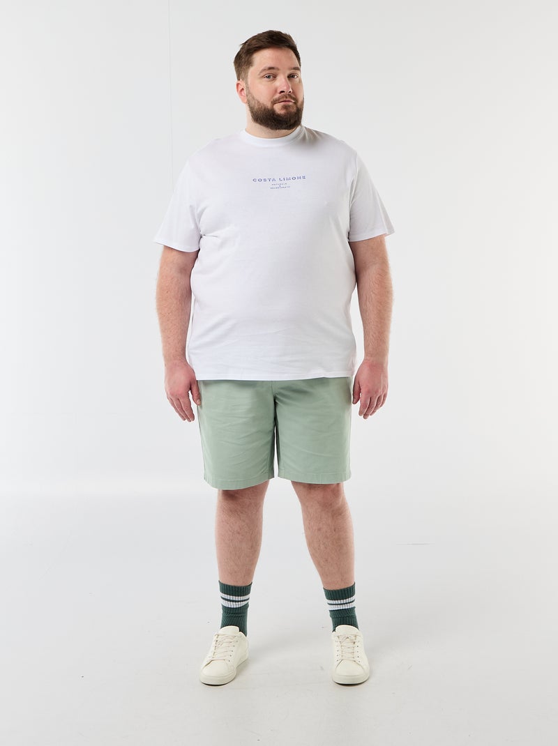 T-shirt a maniche corte stampata Bianco - Kiabi
