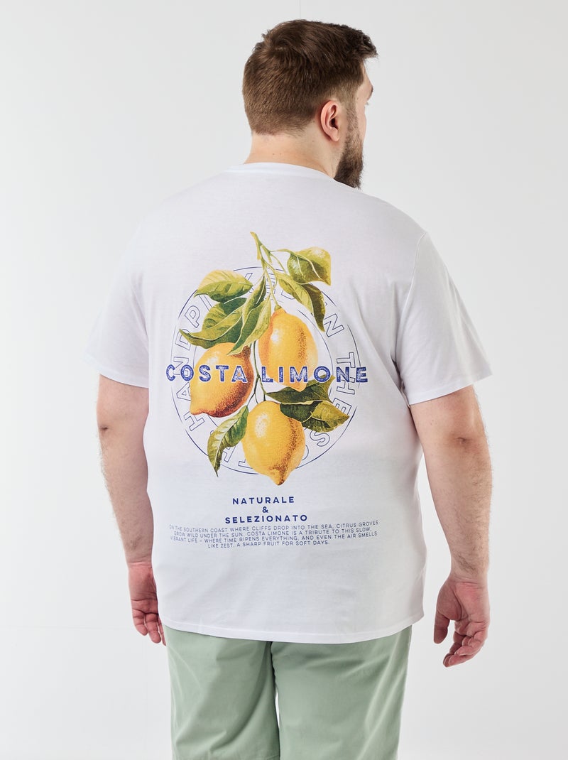 T-shirt a maniche corte stampata Bianco - Kiabi