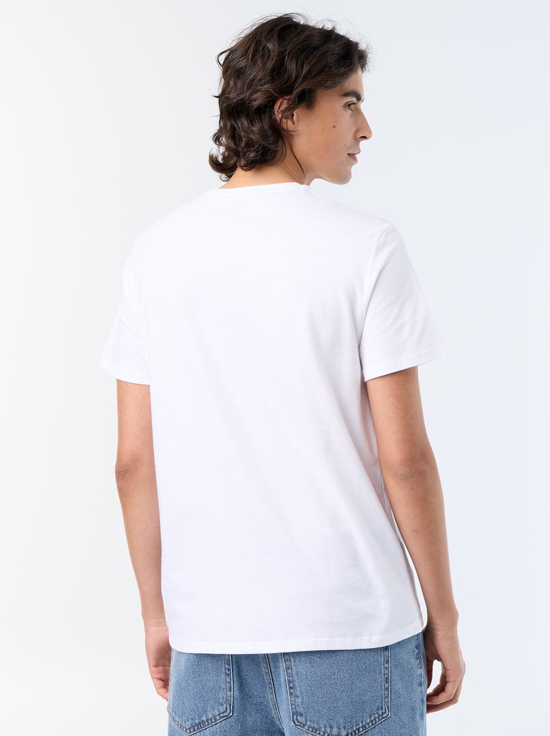 T-shirt a maniche corte stampata Bianco - Kiabi