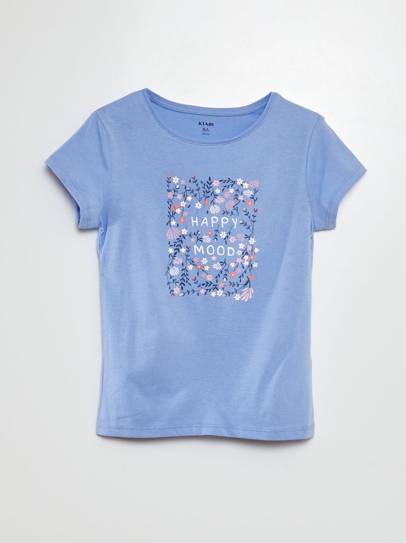 T-shirt a maniche corte stampata BLU - Kiabi