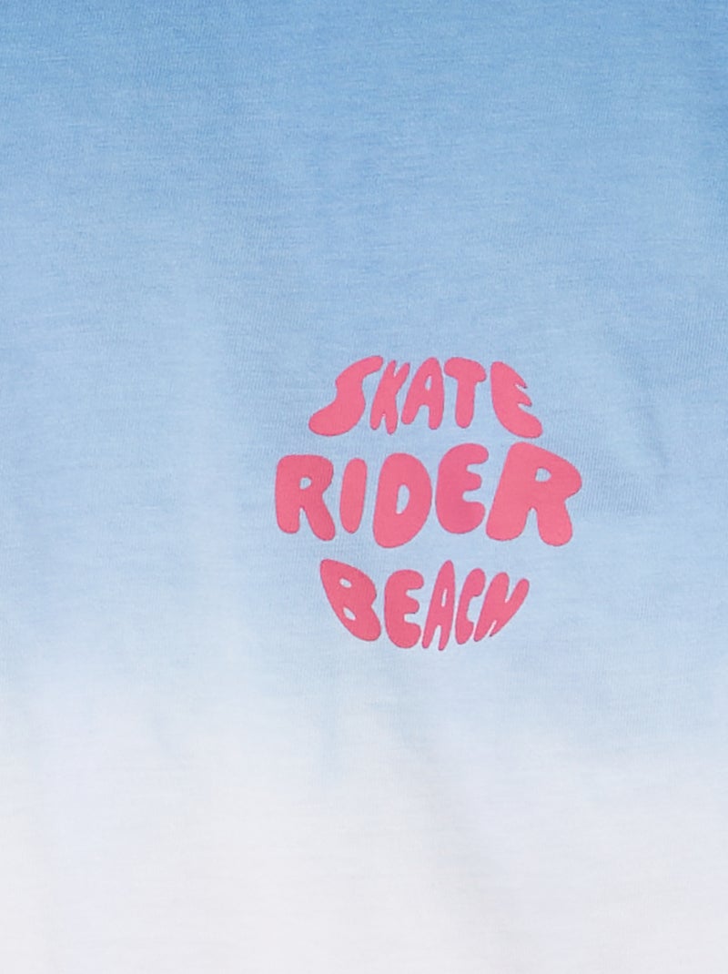 T-shirt a maniche corte stampata BLU - Kiabi