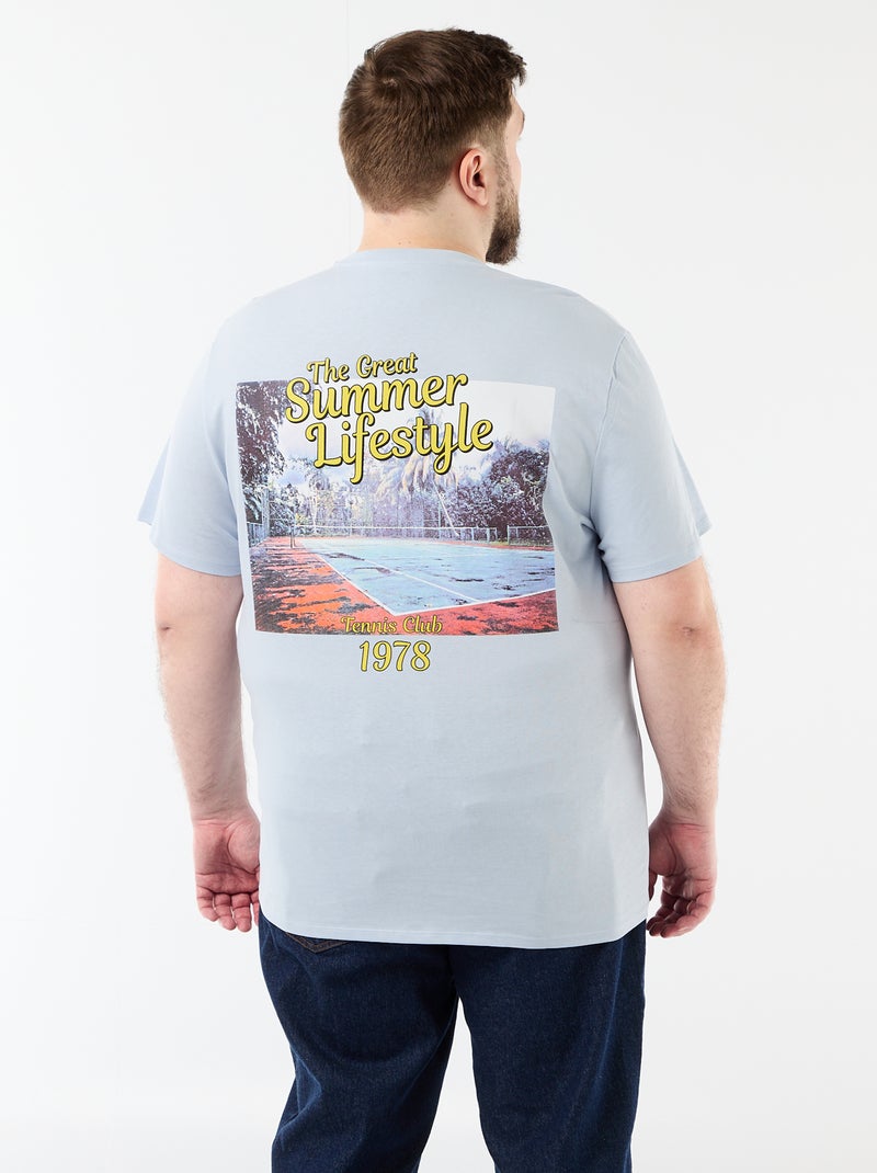 T-shirt a maniche corte stampata Blu - Kiabi