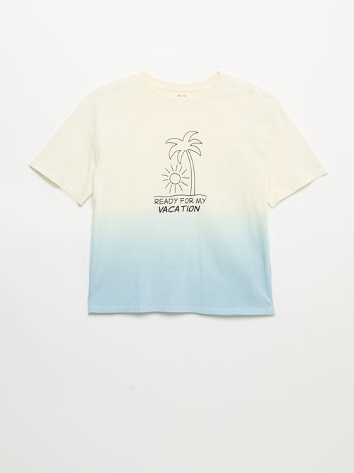 T-shirt a maniche corte stampata con effetto tie-dye - Kiabi