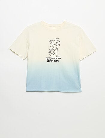 T-shirt a maniche corte stampata con tintura tie-dye