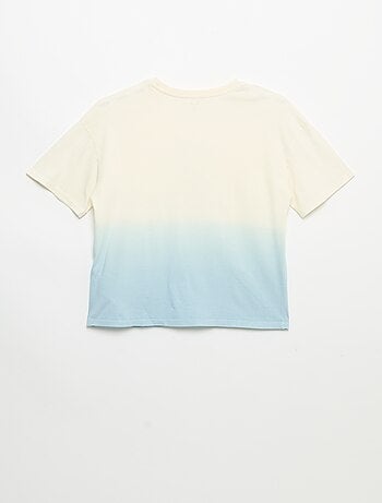 T-shirt a maniche corte stampata con tintura tie-dye