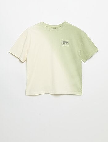 T-shirt a maniche corte stampata con tintura tie-dye