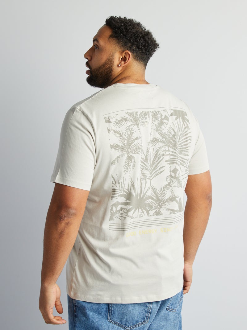 T-shirt a maniche corte stampata davanti e dietro BIANCO - Kiabi
