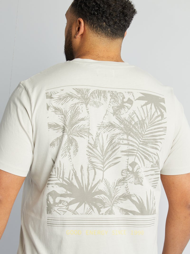 T-shirt a maniche corte stampata davanti e dietro BIANCO - Kiabi