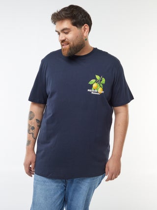 T-shirt a maniche corte stampata davanti e dietro