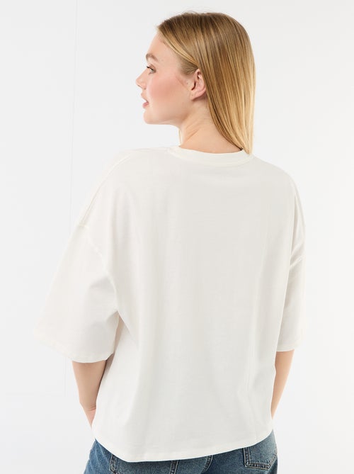 T-shirt a maniche corte stampata fronte-retro - Kiabi