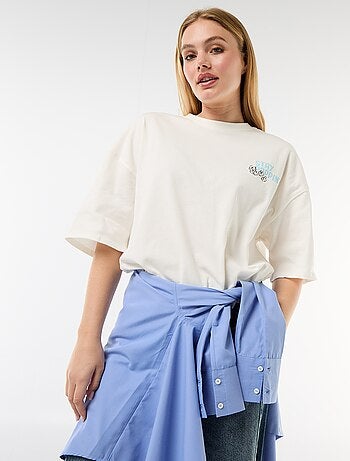 T-shirt a maniche corte stampata fronte-retro