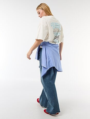 T-shirt a maniche corte stampata fronte-retro