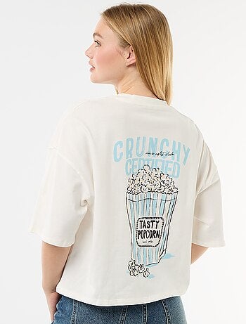 T-shirt a maniche corte stampata fronte-retro