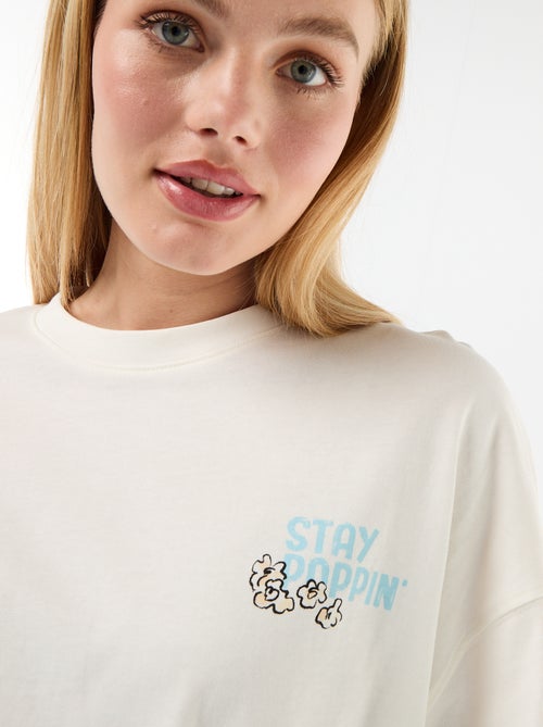 T-shirt a maniche corte stampata fronte-retro - Kiabi