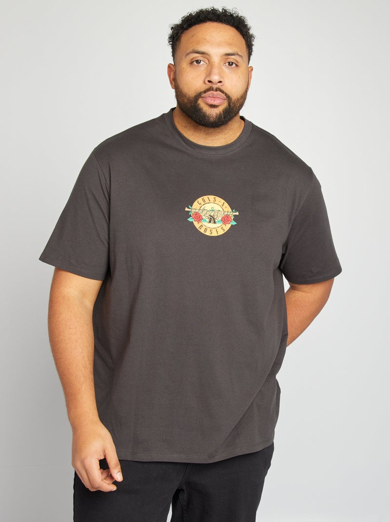 T-shirt a maniche corte stampata 'Guns'N'Roses' nero - Kiabi