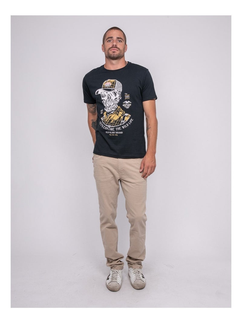 T-shirt a maniche corte stampata JAGUAR Blu marino - Kiabi