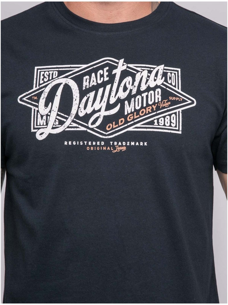 T-shirt a maniche corte stampata JEPILOGUE Blu marino - Kiabi