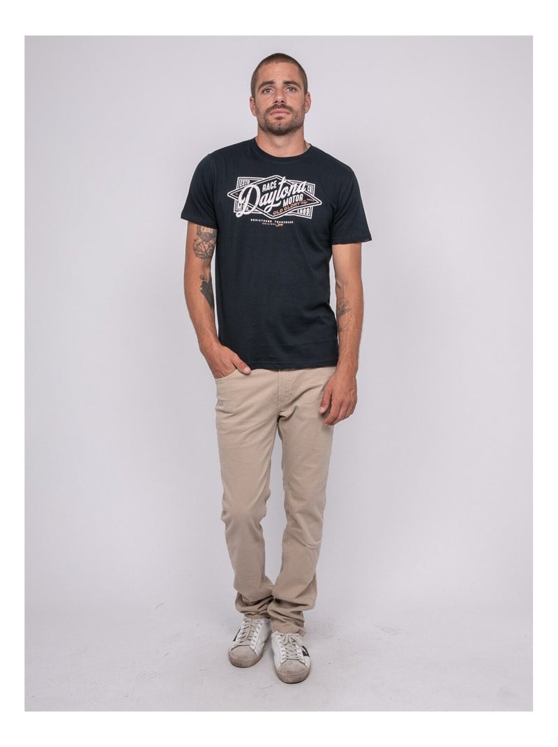 T-shirt a maniche corte stampata JEPILOGUE Blu marino - Kiabi