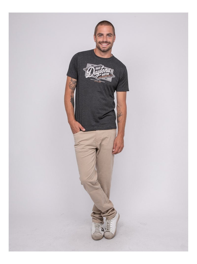 T-shirt a maniche corte stampata JEPILOGUE Grigio melangiato - Kiabi