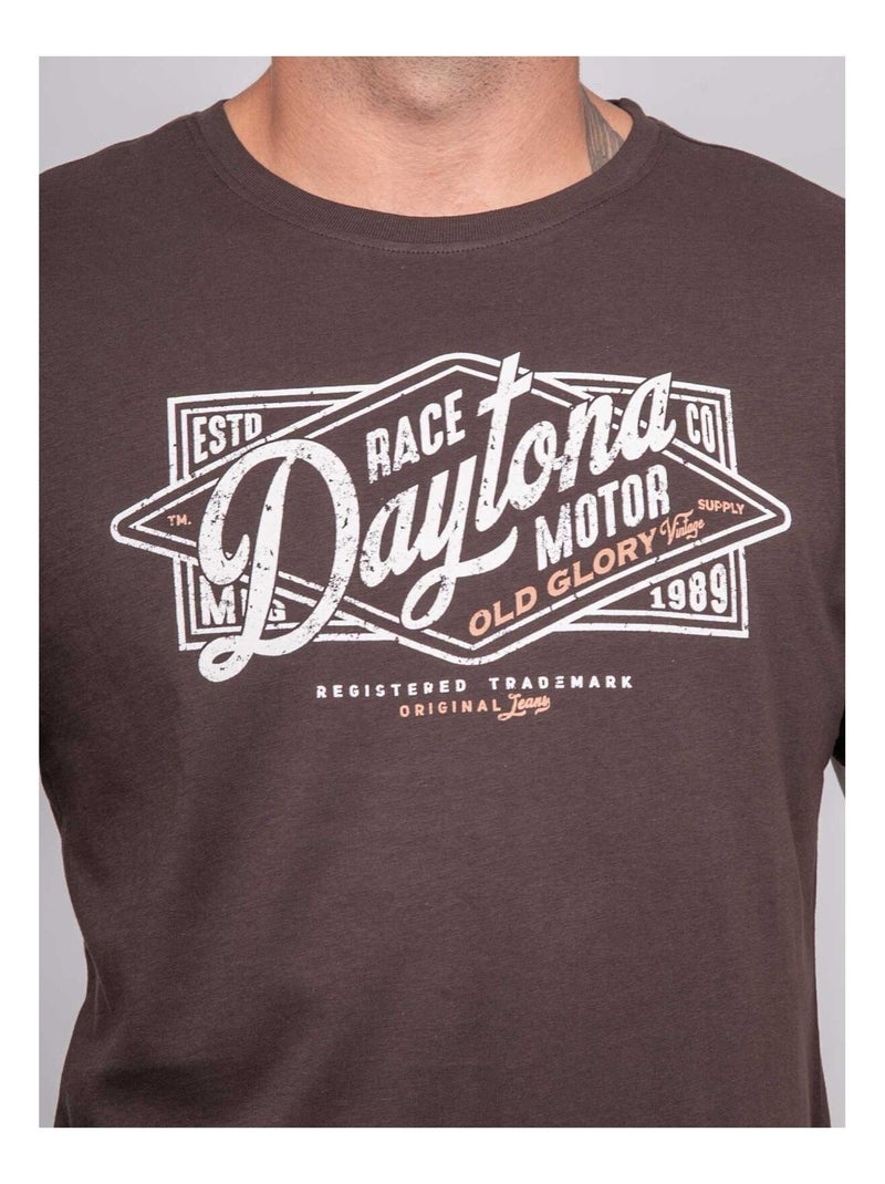 T-shirt a maniche corte stampata JEPILOGUE Marrone - Kiabi