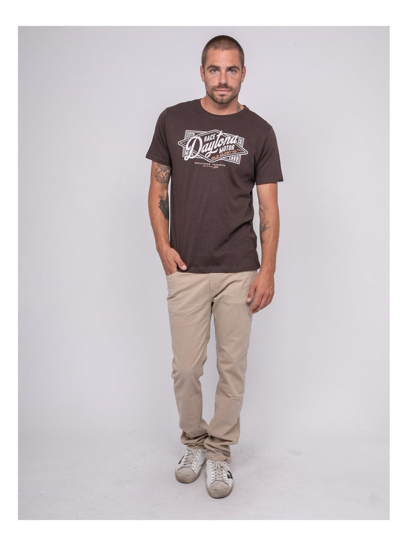 T-shirt a maniche corte stampata JEPILOGUE Marrone - Kiabi