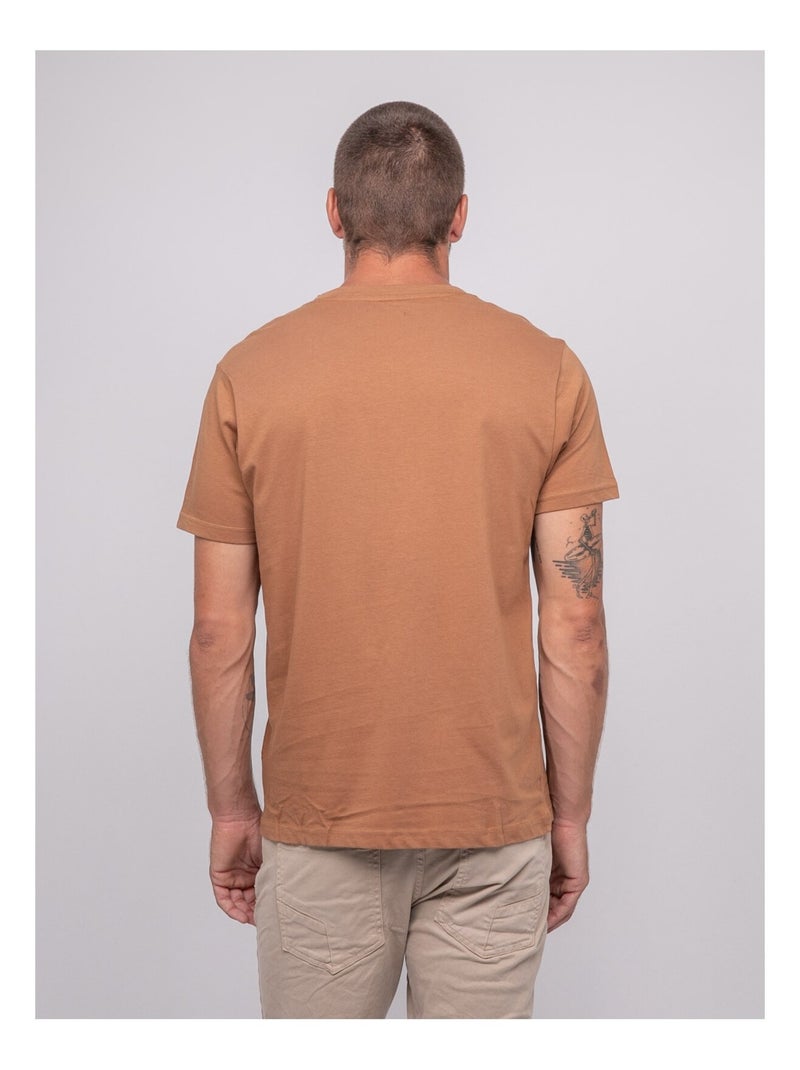 T-shirt a maniche corte stampata JIMITRI Marrone caramello - Kiabi