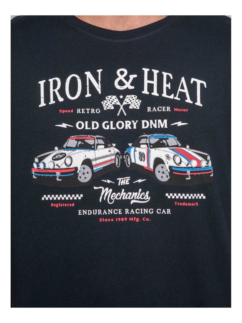 T-shirt a maniche corte stampata JORDENIS Blu marino - Kiabi