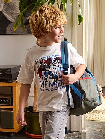 T-shirt a maniche corte stampata 'Marvel'