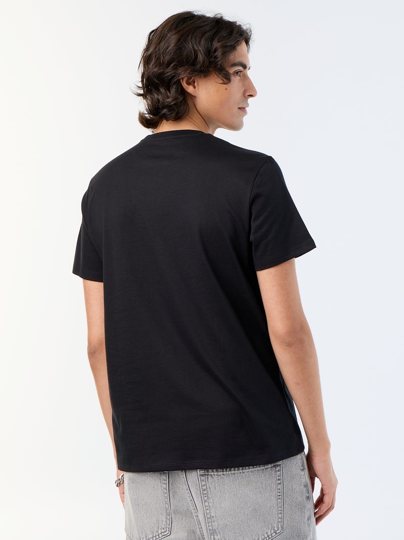 T-shirt a maniche corte stampata Nero - Kiabi