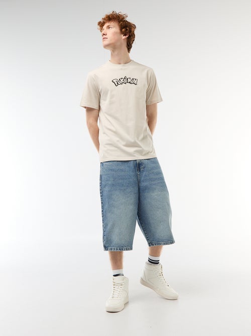 T-shirt a maniche corte stampata 'Pokemon' tinta unita - Kiabi